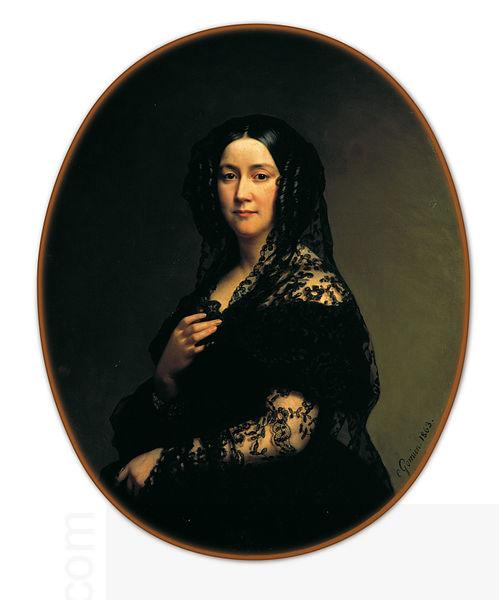 unknow artist Portrait de la Comtesse Adolphe de Rouge nee Marie de Saint-Georges de Verac China oil painting art